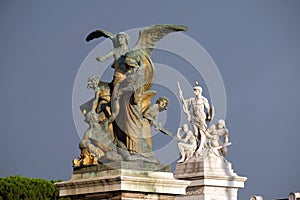 Statues of the Thought and Strength, Altare della Patria, Rome