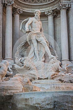 Statues of Trevi Fountain, Rome, Italy