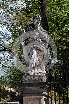 Statues of the twelve apostles in Krakow, at the Church Peter and St Paul