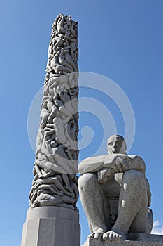 Statues in Vigeland park in Oslo