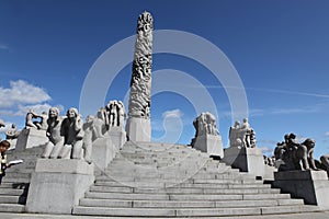 Statues in Vigeland park in Oslo, Norway
