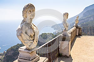 Statues in Villa Cimbrone, Ravello, Amalfi Coast, Italy