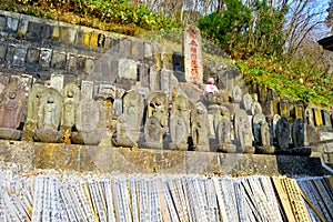 Statues at Yamadera Temple Complex