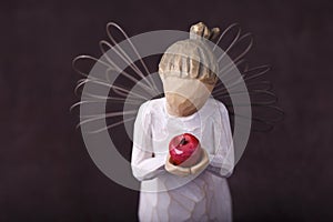 Statuette of an angel in white