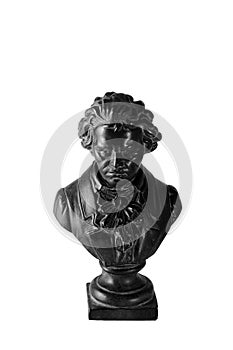 Statuette of beethoven on white