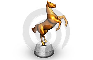 Statuette of horse photo
