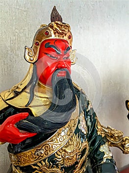 Statuette of the legendary Chinese Kuan Yu God of war