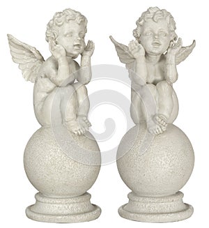 Statuette of sitting angel photo