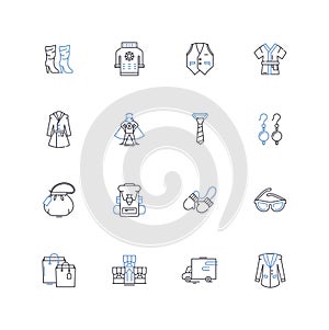 Stature line icons collection. Height, Build, Proportion, Figure, Frame, Physique, Posture vector and linear