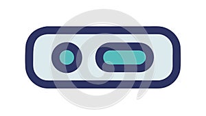 Status Indicator Two Dots Flat Design UI UX Element, vector design Generative AI