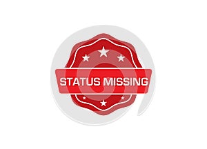 Status Missing label sticker,Status Missing Badge Sign