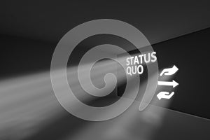 STATUS QUO rays volume light concept 3d photo