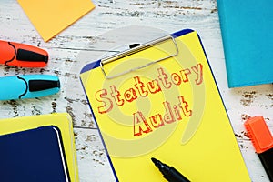 Statutory Audit phrase on the piece of paper