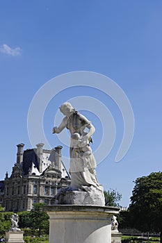 Staue in Tuileries Garden, Paris, France