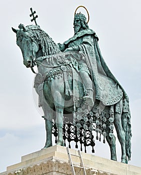 Staute of King Saint Stephen, Budapest, Hungary photo
