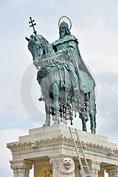 Staute of King Saint Stephen, Budapest, Hungary photo