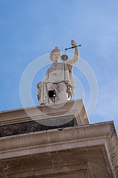 Staute on San Francis Basilica - Naples - Italy