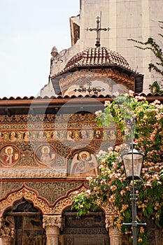 Stavropoleos Monastery Church in Bucharest, Romania.