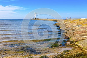 Stawa Mlyny, old beacon lighthouse in Swinoujscie, Poland