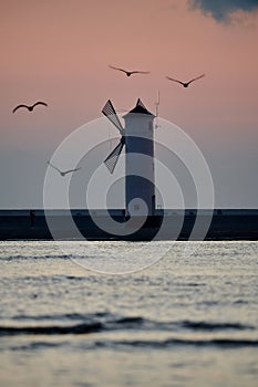 stawa Mlyny in thw morning at polish coast near Swinoujscie