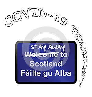 Stay away welcome to Scotland sign