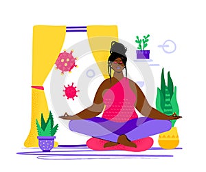 Stay calm - colorful flat design style illustration