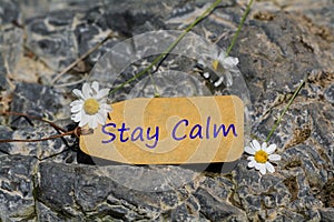 Stay calm label