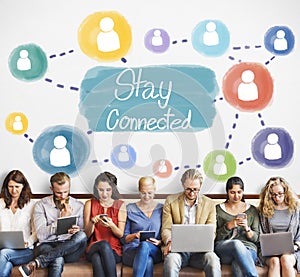 Stay Connected Communication Networking Internet Concept photo