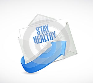 Stay healthy mail illustration design