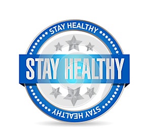 stay healthy seal illustration design