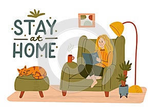 Stay at home concept