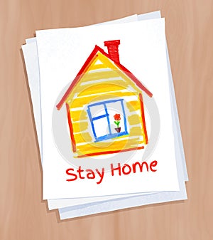 Stay Home concept vector illustration