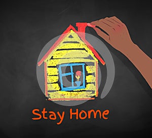 Stay Home concept vector illustration