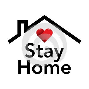 Stay at home. Coronavirus Covid-19, quarantine motivational phrase