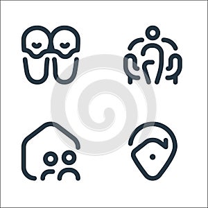 Stay at home line icons. linear set. quality vector line set such as stayhome, stayhome, rest