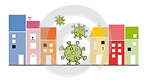 Stay home stay safe with colors