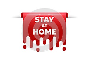 Stay home slogan. Coronavirus, COVID 19 quote. Vector
