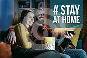 Stay at home social media awareness campaign for coronavirus prevention