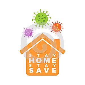 STAY HOME STAY SAVE image vector