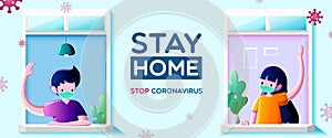 Stay Home Stop Coronavirus