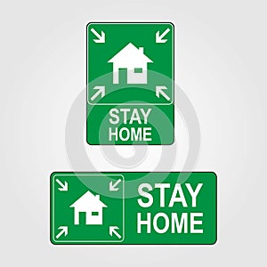 Stay Home symbol sign