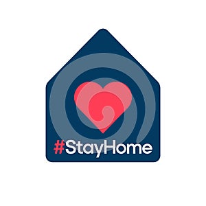 Stay Home vector color logo.