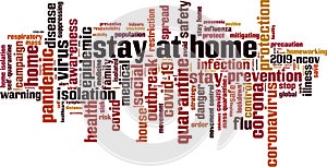 Stay at home word cloud