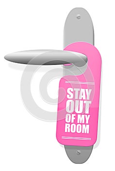 Stay Out Of My Room Pink Sign Girls Room