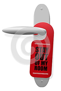 Stay Out Of My Room Sign Door Handle