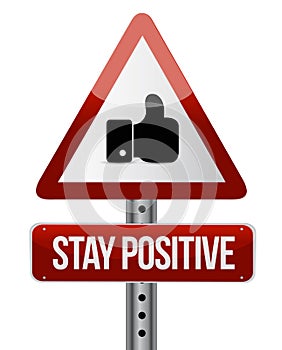stay positive like road sign illustration