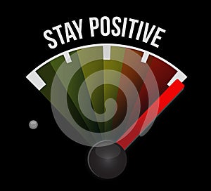 stay positive meter sign illustration design