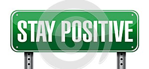 stay positive post sign illustration design