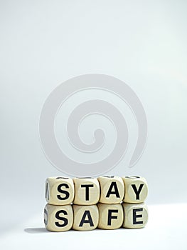 Stay safe concept, stay at home, social media campaign for covid-19 or coronavirus pandemic prevention