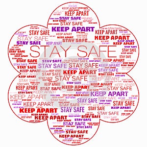 Stay Safe Stay Apart Text Shapes Covid-19 Outbreak Coronavirus Covid Header